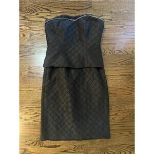 Ideas by Barbara Designer evening formal dress Sz. M strapless 100% silk  USA